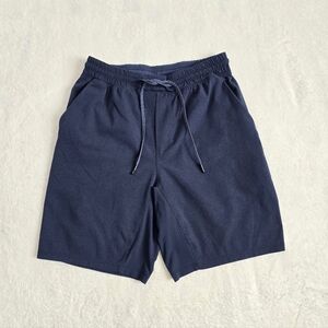 Men's LULULEMON Linerless Shorts with Pockets Navy Blue Size Small 28 × 8 Active